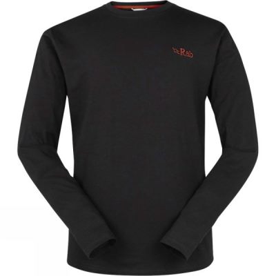Tee Rab Belay Manga Larga Hombre Negras - Chile VBW680571